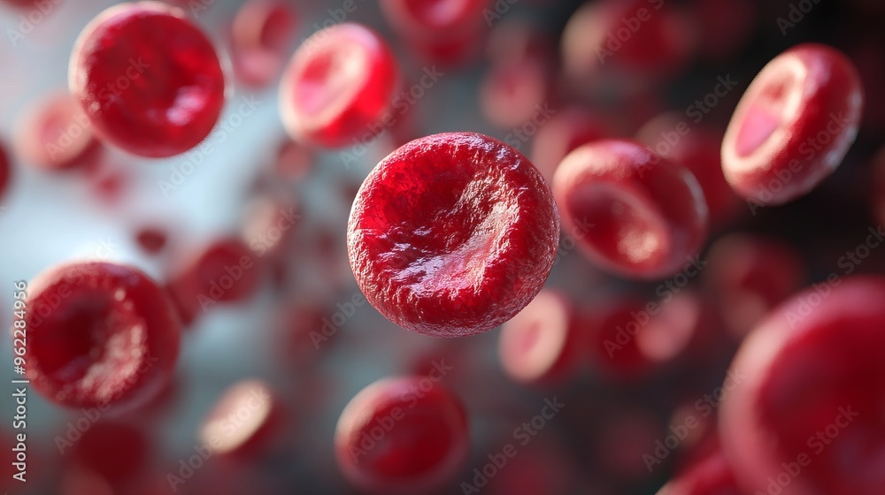 Free photo 3d render of blood cells on abstract background Free photo 3d render of blood cells on abstract background