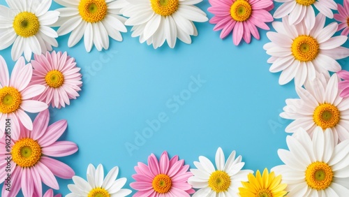 Colorful Daisy Arrangement Frame