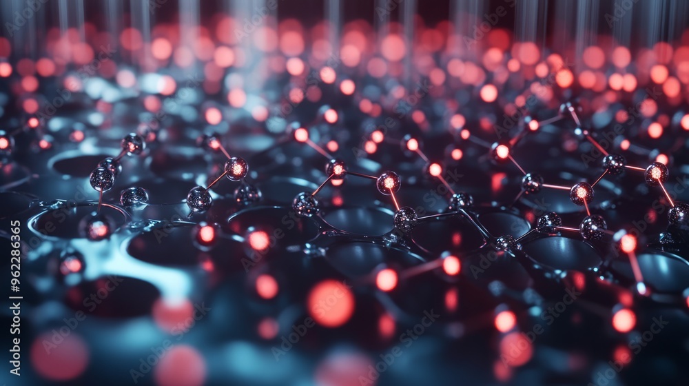 Abstract Red and Blue Technology Network Background Abstract Red and Blue Technology Network Background
