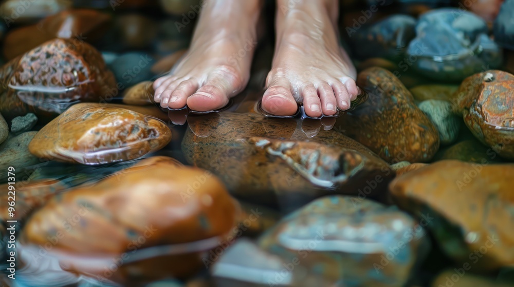 Feet In a Pool of Water and Rocks Feet In a Pool of Water and Rocks