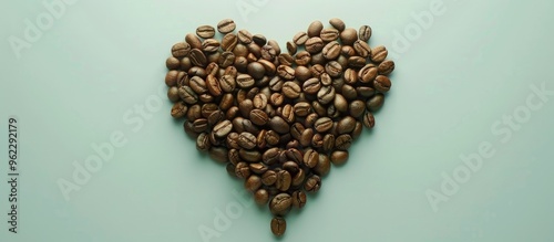 Heart Symbol Made Of Coffee Beans