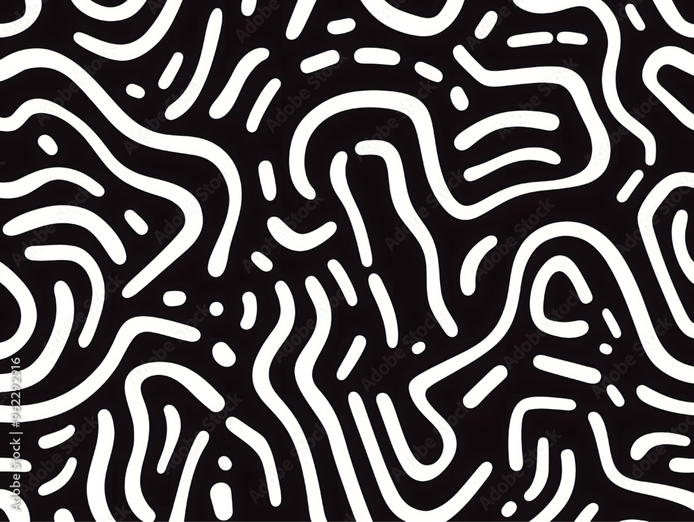 Seamless Vector Abstract Pattern with Lines and Dots Seamless Vector Abstract Pattern with Lines and Dots