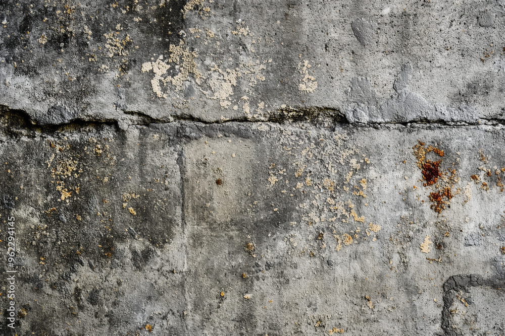 Fototapeta premium Picture a cement concrete texture, characterized by its grunge, rough, and stained surface that exudes a retro and vintage vibe