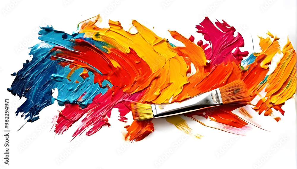 Fototapeta premium fire and flames paint brush strokes