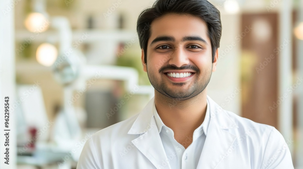 Smiling Male Dentist in Clinic Smiling Male Dentist in Clinic