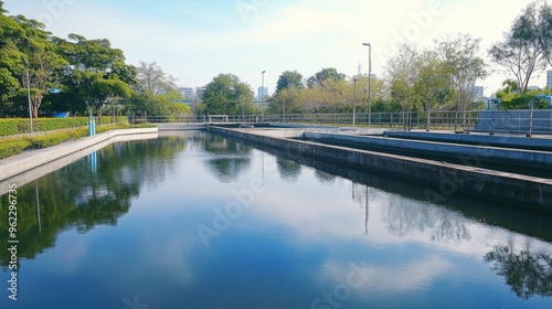 Serene Reflection by the Water