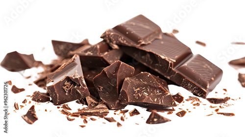 Fresh Organic Broken Chocolate Pieces Transparent PNG