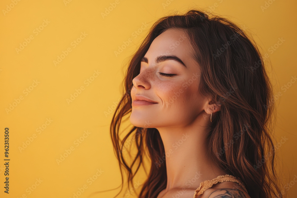 a close up of a smiling woman's face a close up of a smiling woman's face