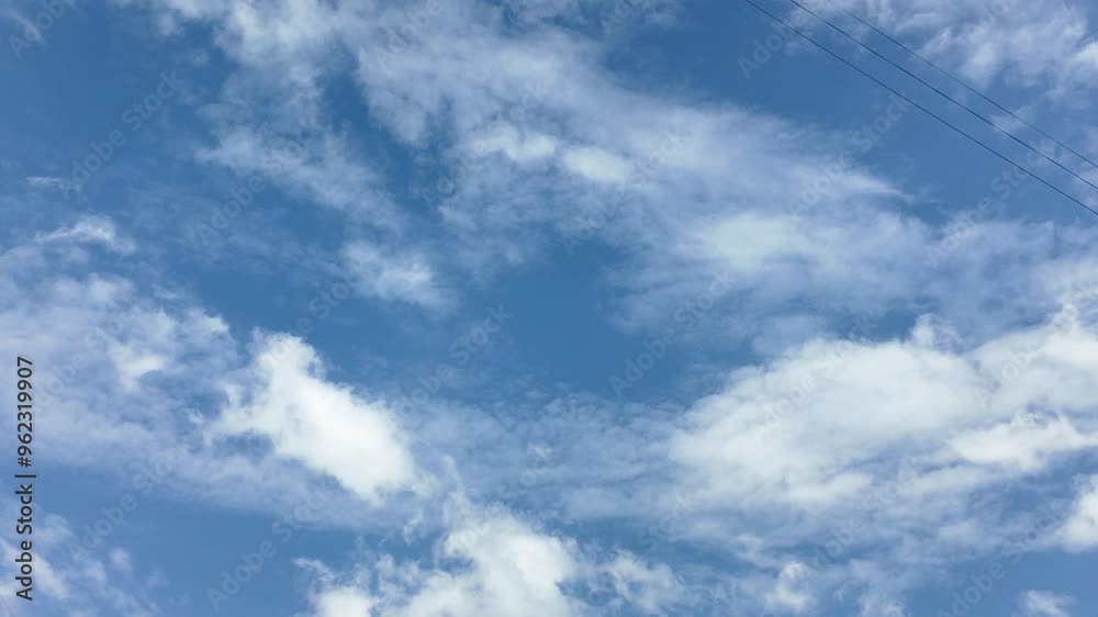 Time lapse with white clouds forming on sky. Time lapse with white clouds forming on sky.