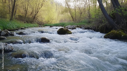 Serene River Flow in Nature photo