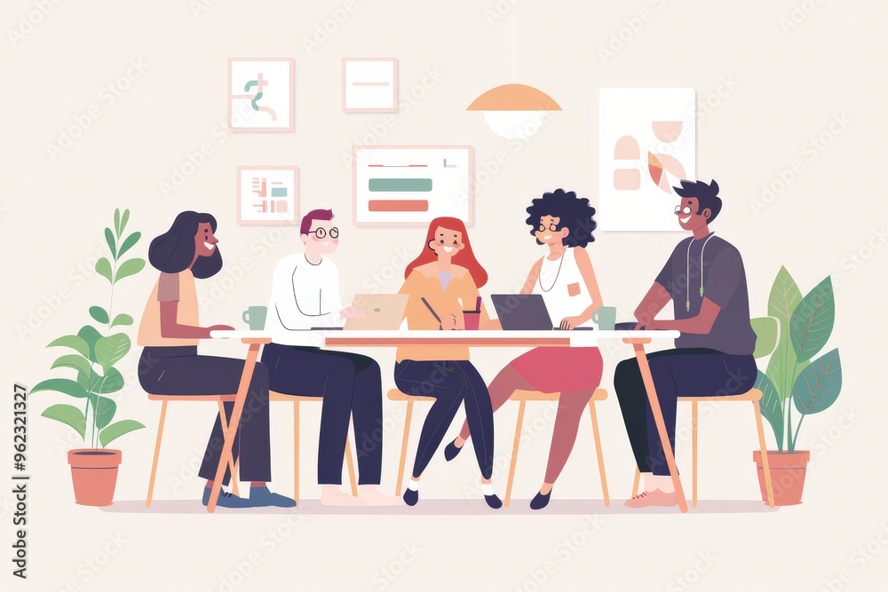 A group of people with different hair colors and styles, generative ai image A group of people with different hair colors and styles, generative ai image