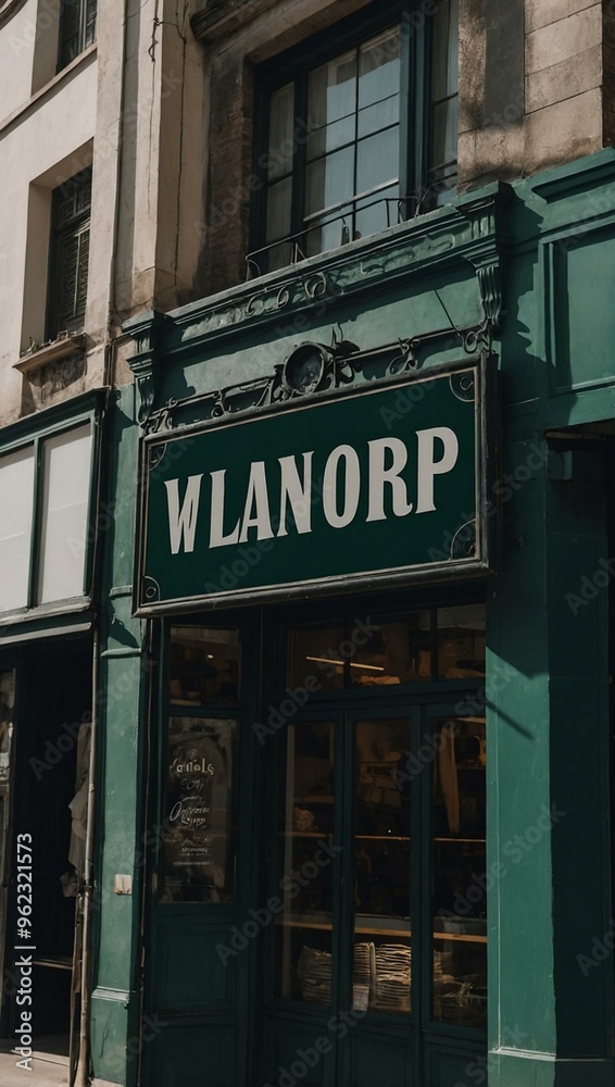 Dark green blank shop sign, ideal for customizing with your own text or graphics. Dark green blank shop sign, ideal for customizing with your own text or graphics.