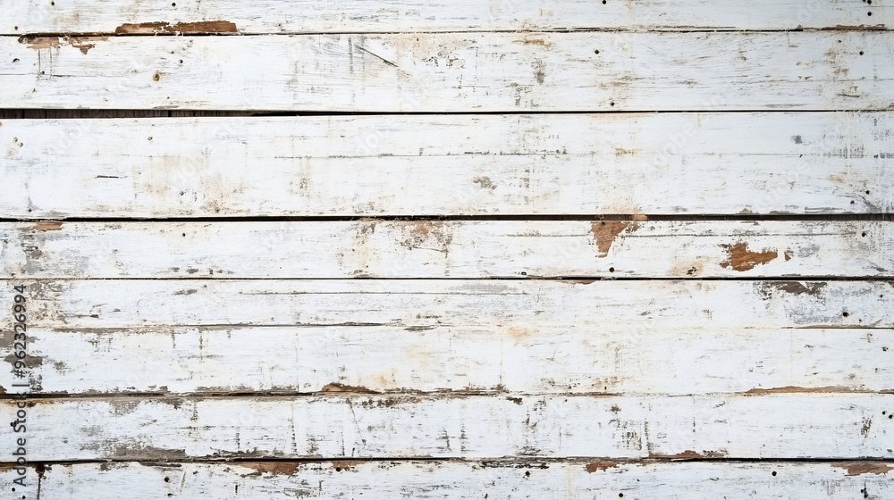 Obraz premium Weathered White Wooden Planks