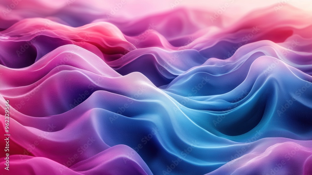magenta and cyan waves blend in surreal scenery, developing motion and depth, for a concept banner design magenta and cyan waves blend in surreal scenery, developing motion and depth, for a concept banner design