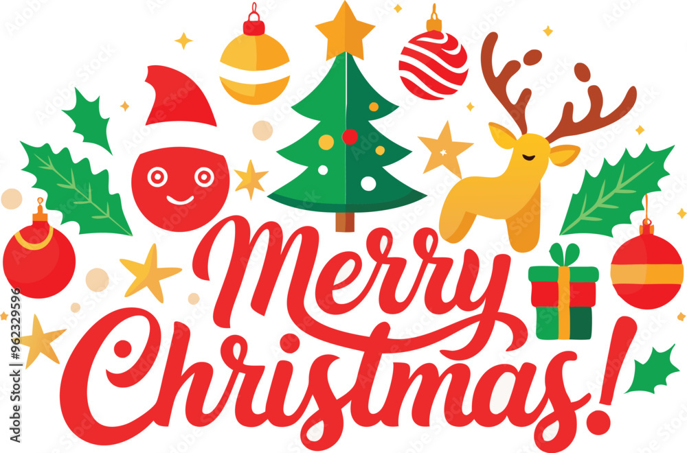 Merry Christmas typography sublimation t shirt design and clipart . Merry Christmas typography sublimation t shirt design and clipart .
