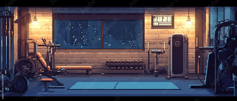 empty gym at night game platform illustration background empty gym at night game platform illustration background