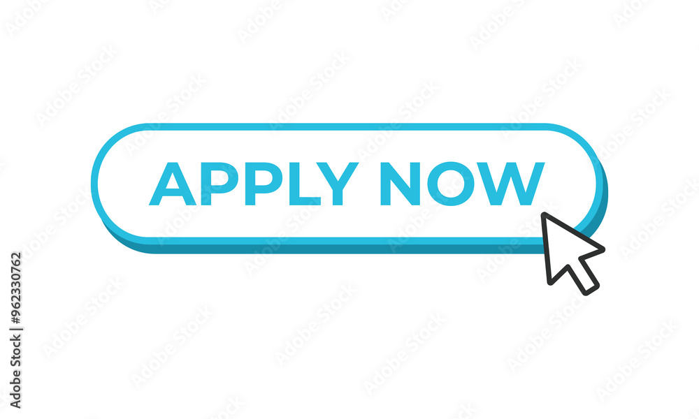 Apply now button with cursor isolated on white background. vector illustartion Apply now button with cursor isolated on white background. vector illustartion
