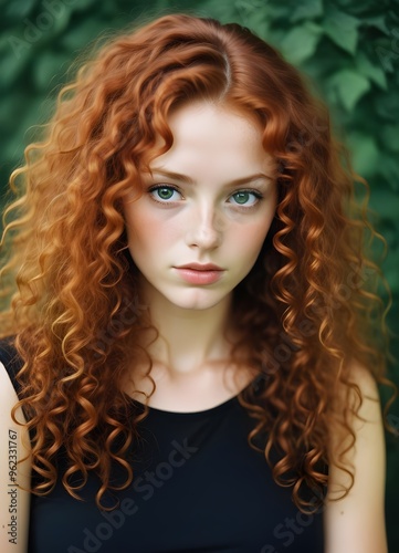 Portraits of a Red-Haired Woman with Freckles