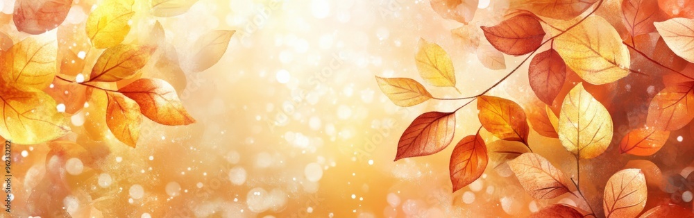 Abstract Autumn Leaves Background in Warm Tones Abstract Autumn Leaves Background in Warm Tones