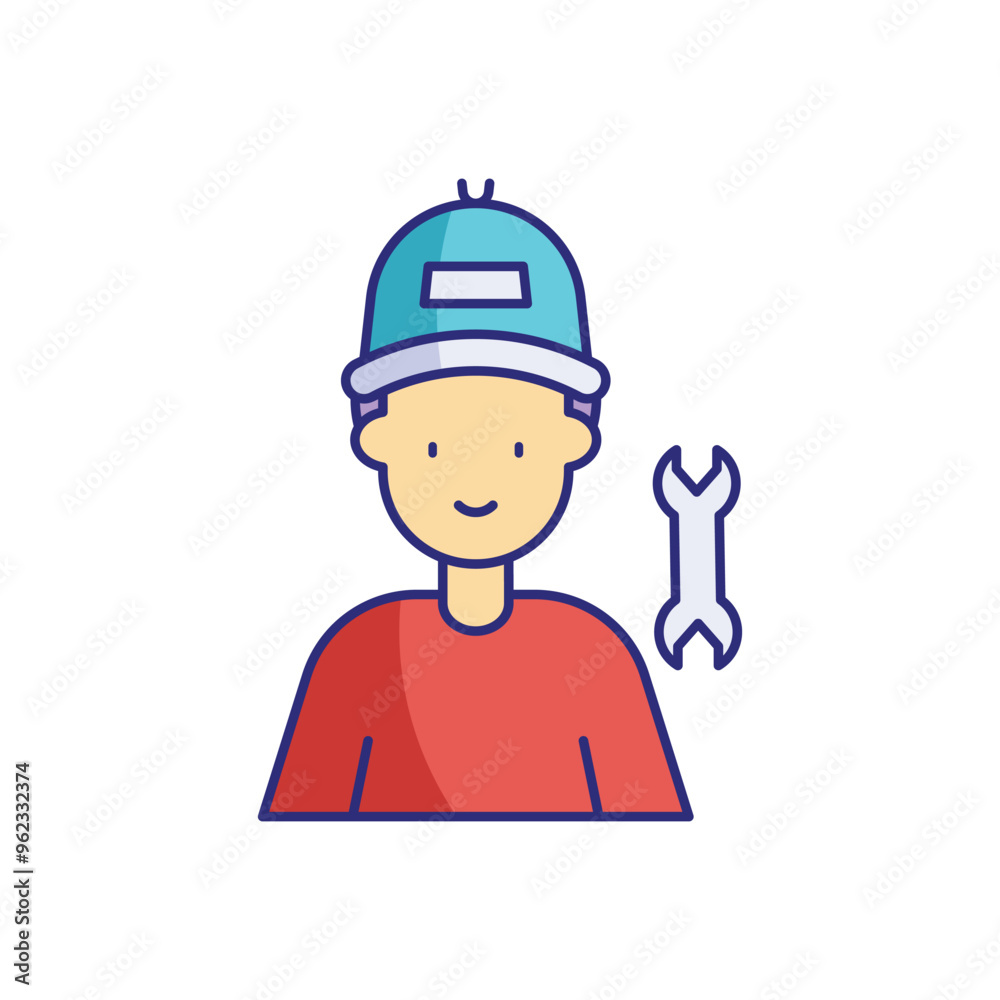 Mechanic vector icon Mechanic vector icon