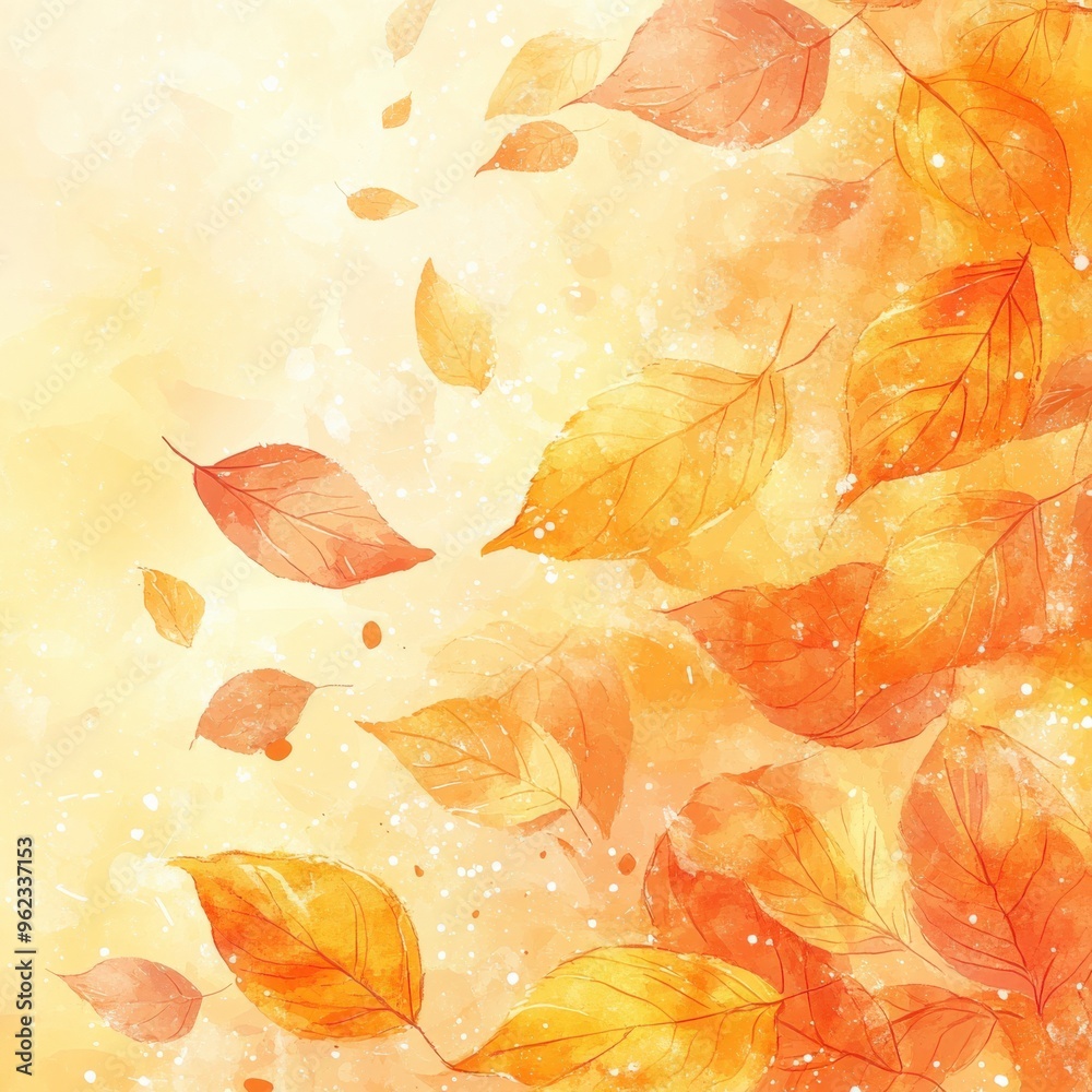 Abstract Autumn Leaves Background in Warm Tones Abstract Autumn Leaves Background in Warm Tones