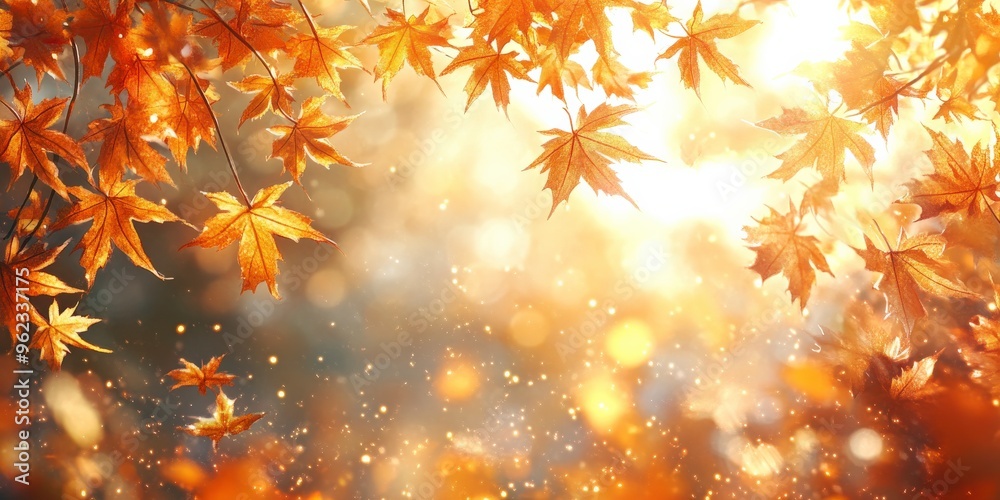 Abstract Autumn Leaves Background in Warm Tones Abstract Autumn Leaves Background in Warm Tones