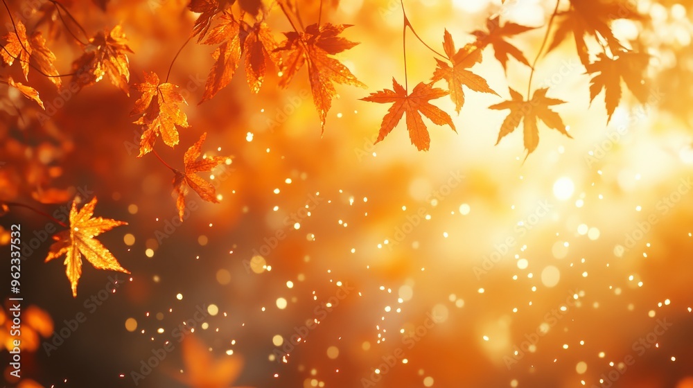Abstract Autumn Leaves Background in Warm Tones Abstract Autumn Leaves Background in Warm Tones