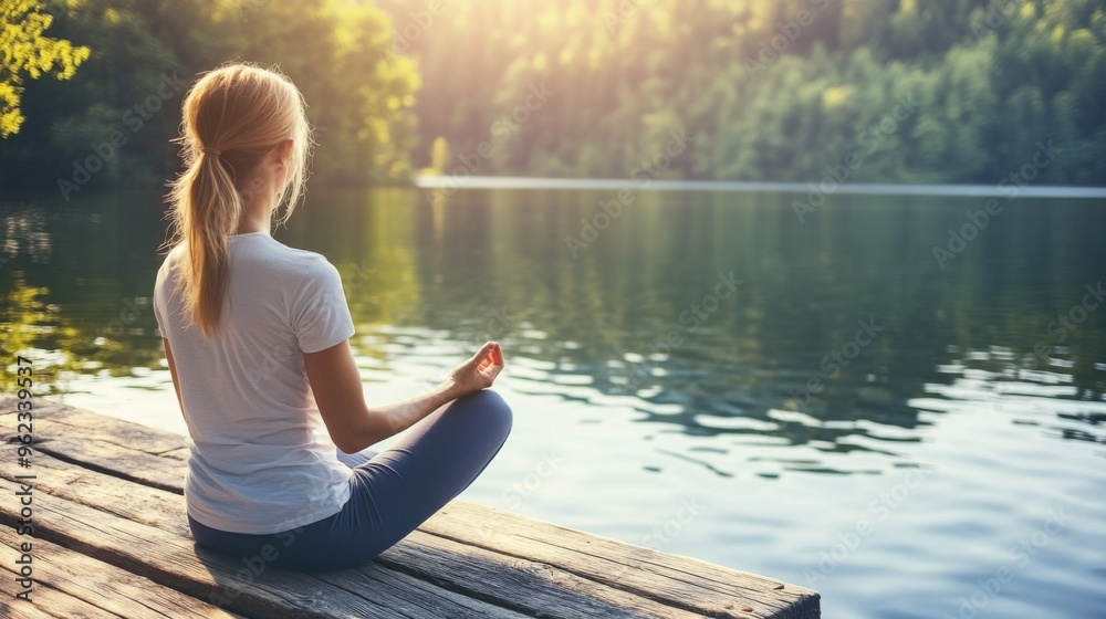 Serene Meditation by the Lake Serene Meditation by the Lake