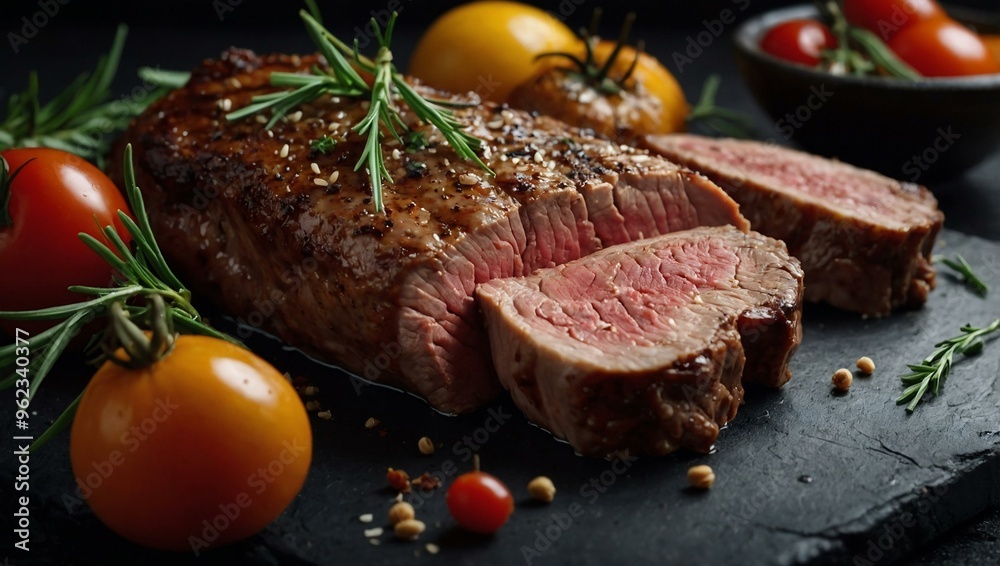 Illustration of a delicious meat cut. Illustration of a delicious meat cut.