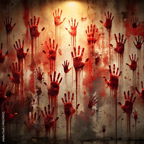 Bloody  handprints