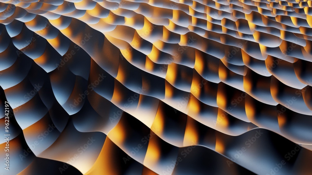 Abstract Wave Pattern in Warm Tones