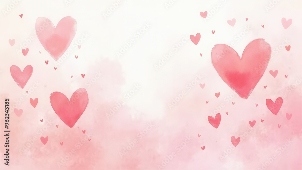 Beautiful romantic card with hearts and copy space Beautiful romantic card with hearts and copy space