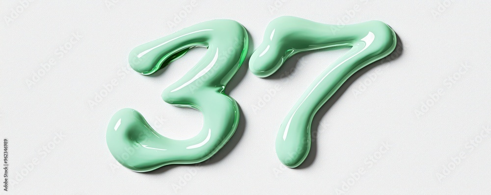 Mint green paint forms 37 on a white background with soft shadows and low contrast. Mint green paint forms 37 on a white background with soft shadows and low contrast.