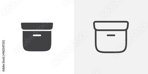 Archieve icon flat and simple set design