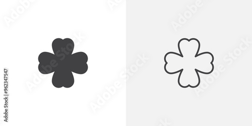 Clover icon flat and simple set design