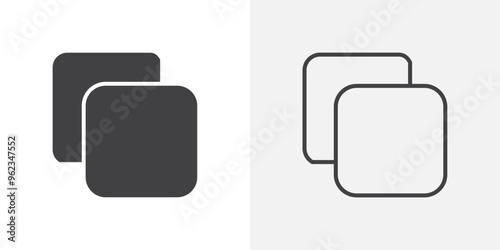 Copy icon flat and simple set design