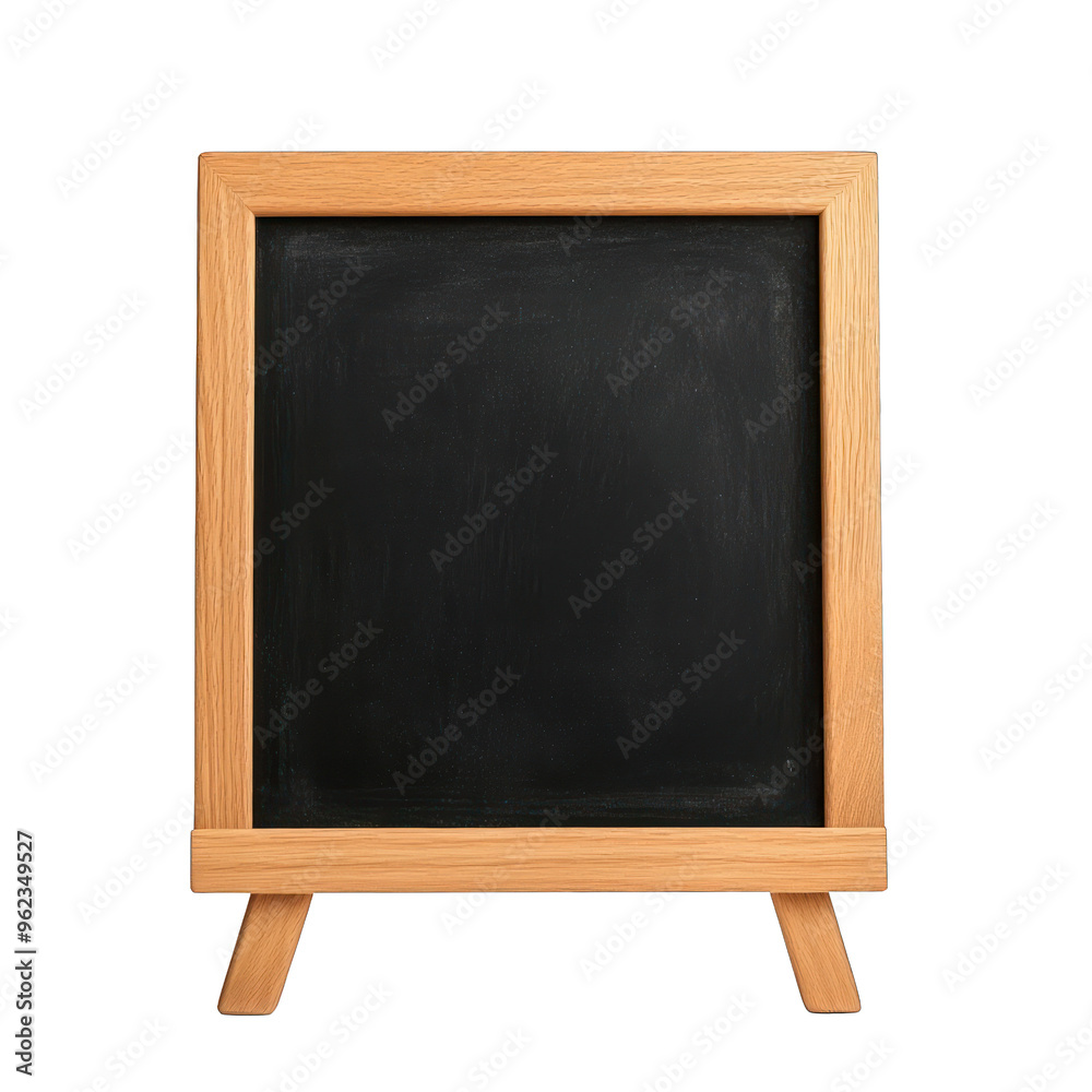Blank chalkboard with a wooden frame, perfect for displaying messages, drawings, or educational content in various settings. watercolor style Blank chalkboard with a wooden frame, perfect for displaying messages, drawings, or educational content in various settings. watercolor style