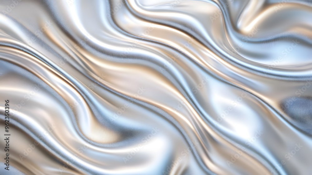 Iridescent satin background with wavy folds, creating an elegant and luxurious feel Iridescent satin background with wavy folds, creating an elegant and luxurious feel