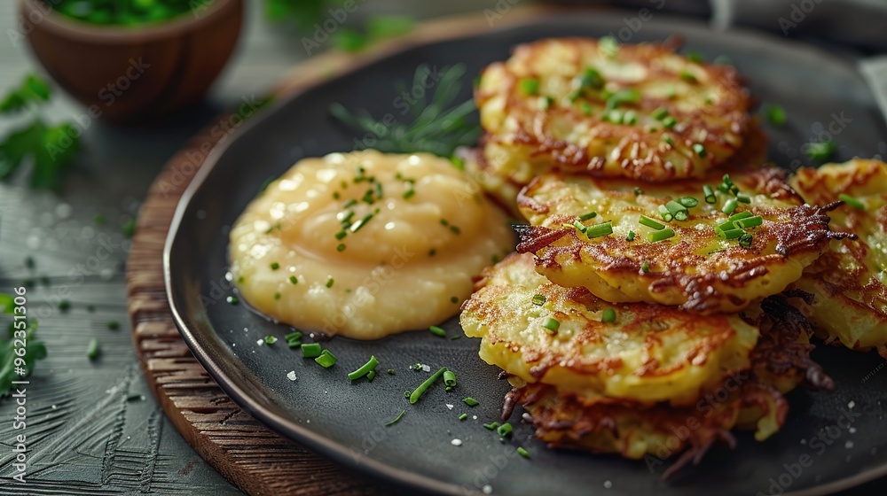 Potato Pancakes with Applesauce Potato Pancakes with Applesauce