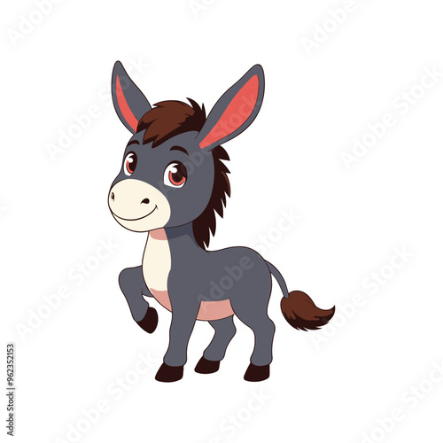 donkey cartoon animal cute vector illustration graphic design vector illustration graphic design