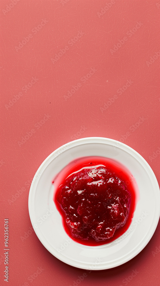 Cranberry sauce in a dish on white background, Thanksgiving dinner, Thanksgiving Day Cranberry sauce in a dish on white background, Thanksgiving dinner, Thanksgiving Day