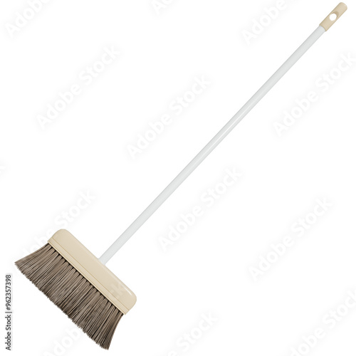 3d render cleaning broom with transparent background