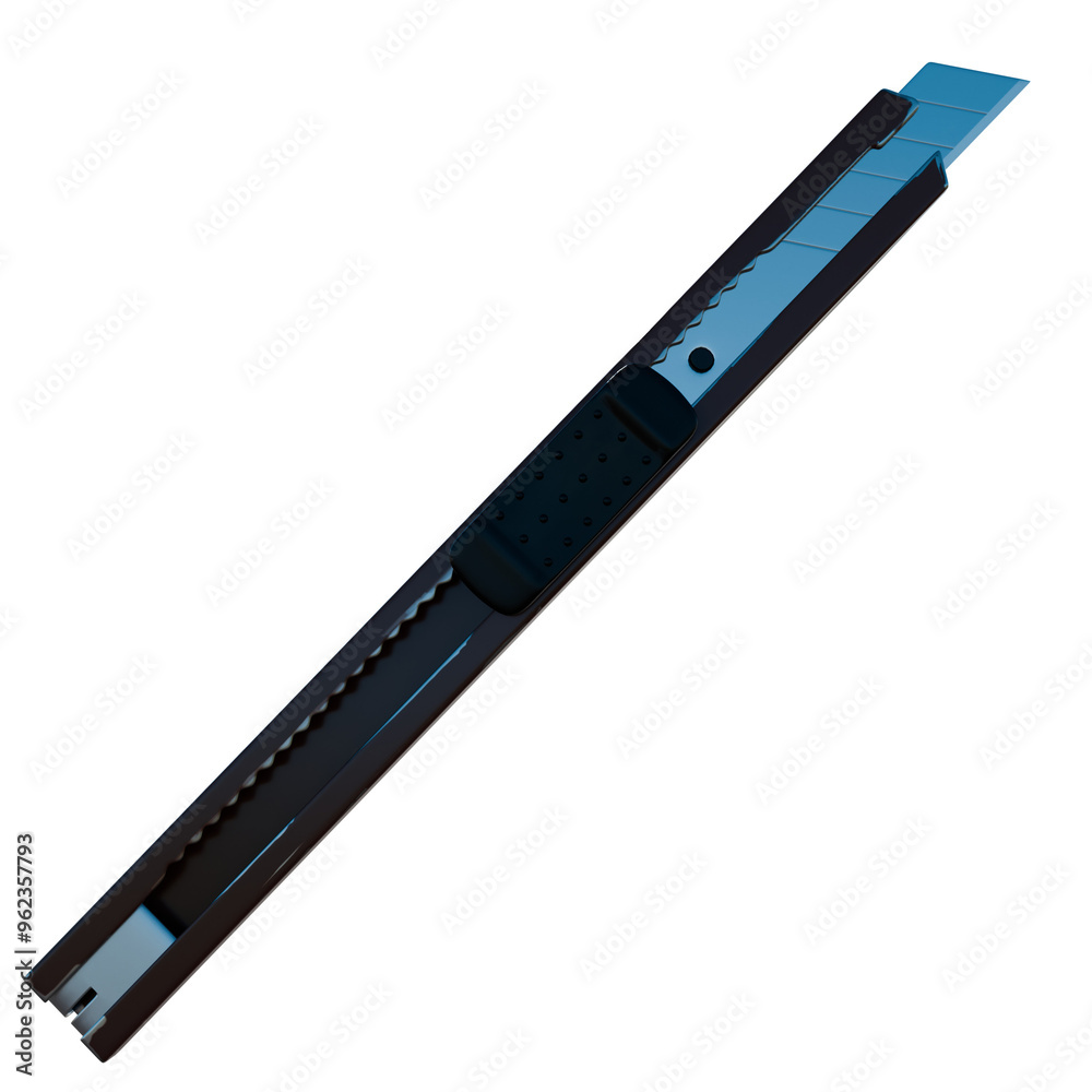 3d render Utility knife stiletto with transparent background 3d render Utility knife stiletto with transparent background