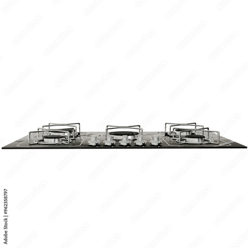 Obraz premium 3d render Kitchen cooktop with transparent background