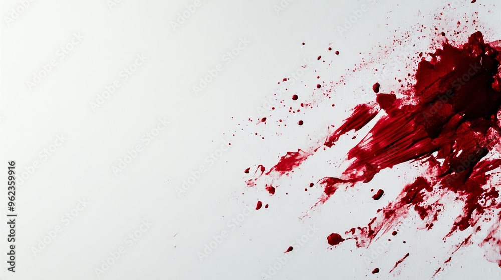 White background with a bloodstain for halloween White background with a bloodstain for halloween