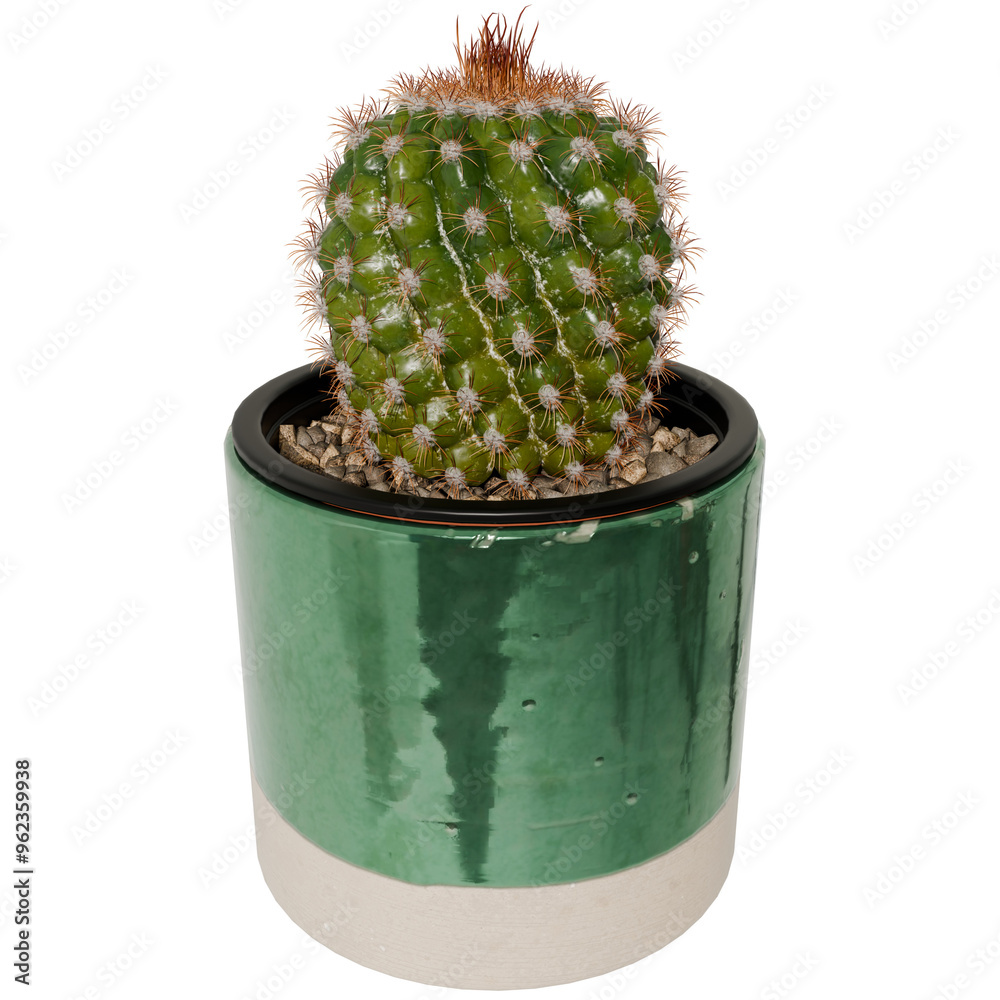 3d render cactus plant in pot vase with transparent background 3d render cactus plant in pot vase with transparent background
