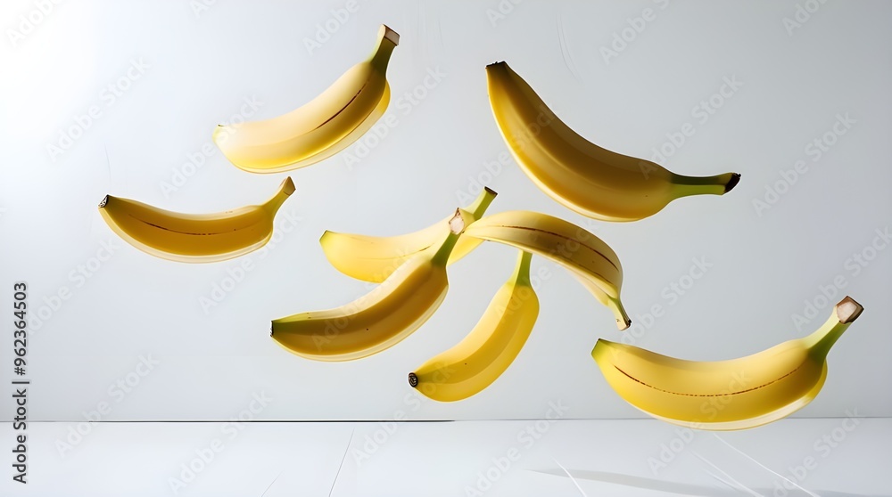 Flying banana slices, isolated on white background
Flying banana slices, isolated on white background