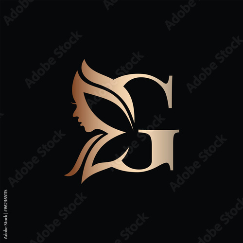 Letter G logo combination beauty logo icon Vector, G beauty logo design