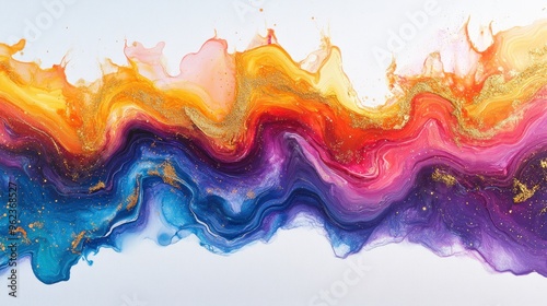 Abstract Colorful Liquid Art