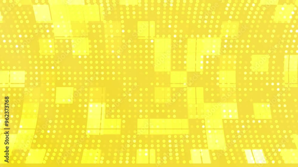 Yellow Dotted Grid and Square Pattern Background Loop. Yellow Dotted Grid and Square Pattern Background Loop.